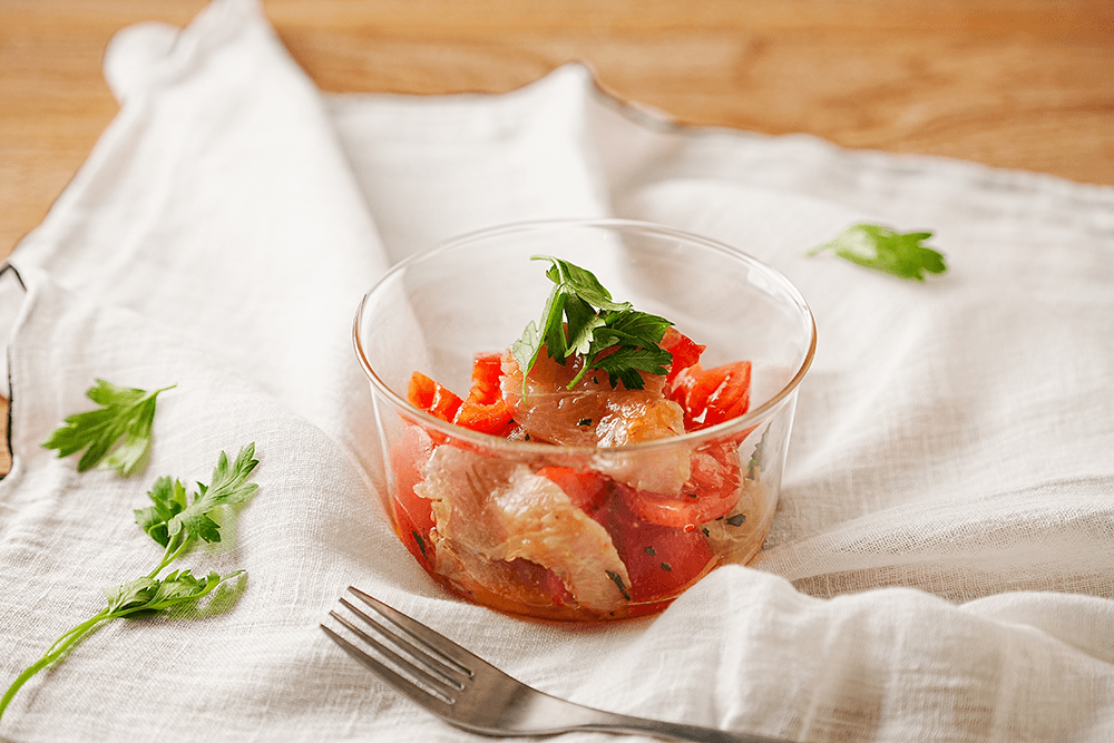 【レシピ】 ハーブオイルマリネのトマトサラダ