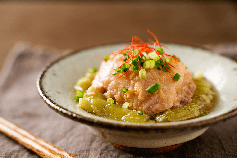 【レシピ】茄子の黒酢カルパッチョ