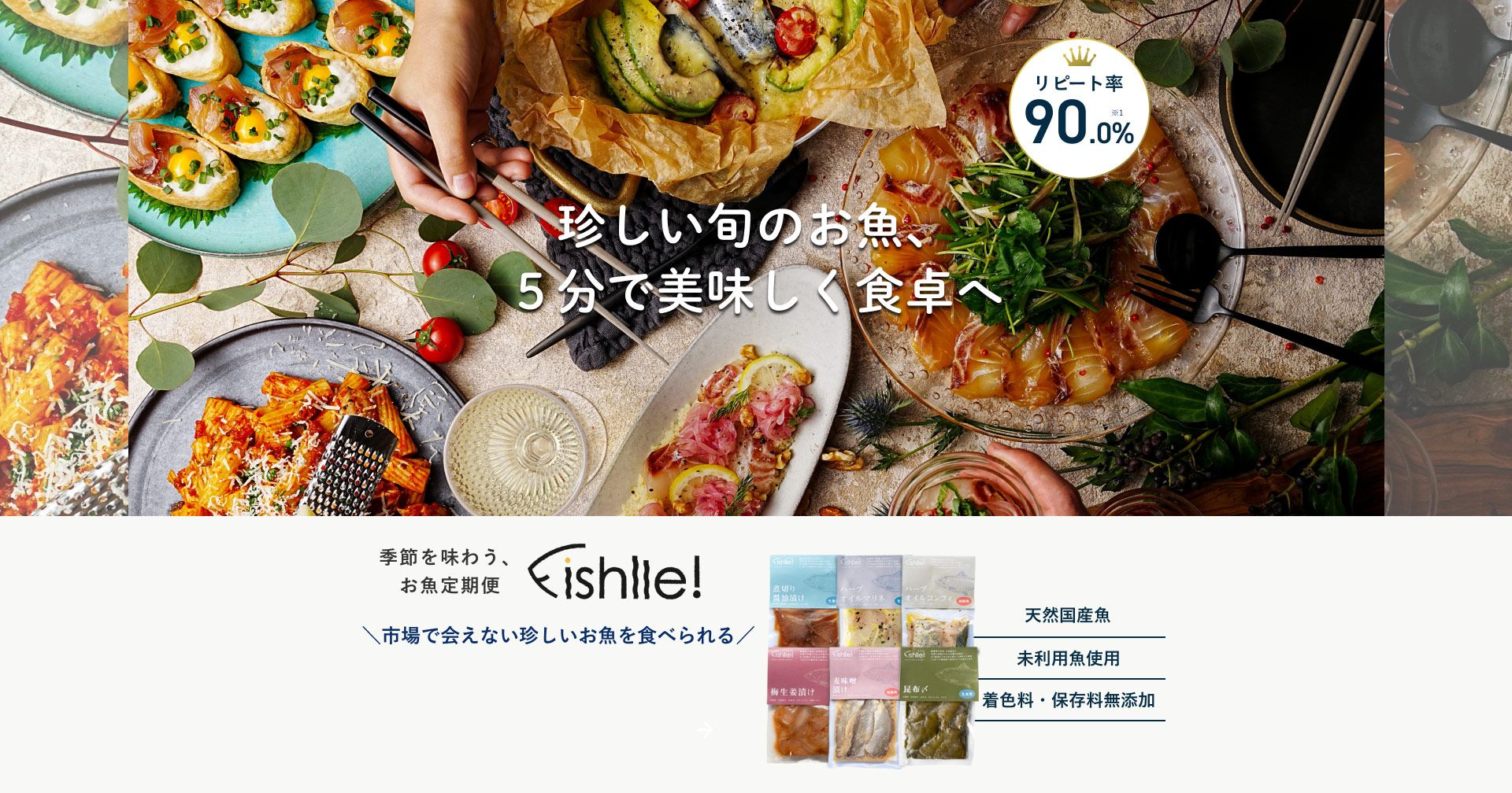 珍しい旬のお魚、5分で美味しく食卓へ　季節を味わうお魚定期便フィシュル　市場で会えない珍しいお魚を食べられれる　天然国産魚　未利用魚使用　着色料・保存料無添加