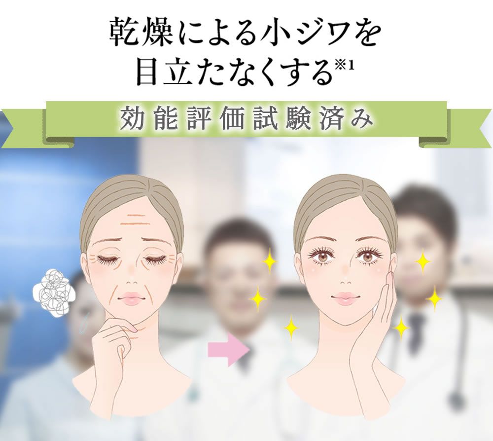 乾燥による小じわを目立たなくする