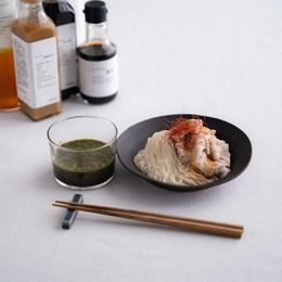 豚バラとニラだれのつけそうめん