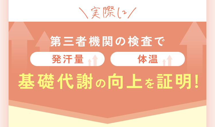 基礎代謝の向上を証明