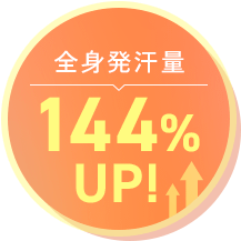 全身の発汗力が格段にＵＰ