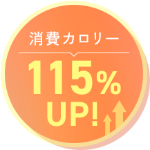 消費カロリーが大幅にアップ