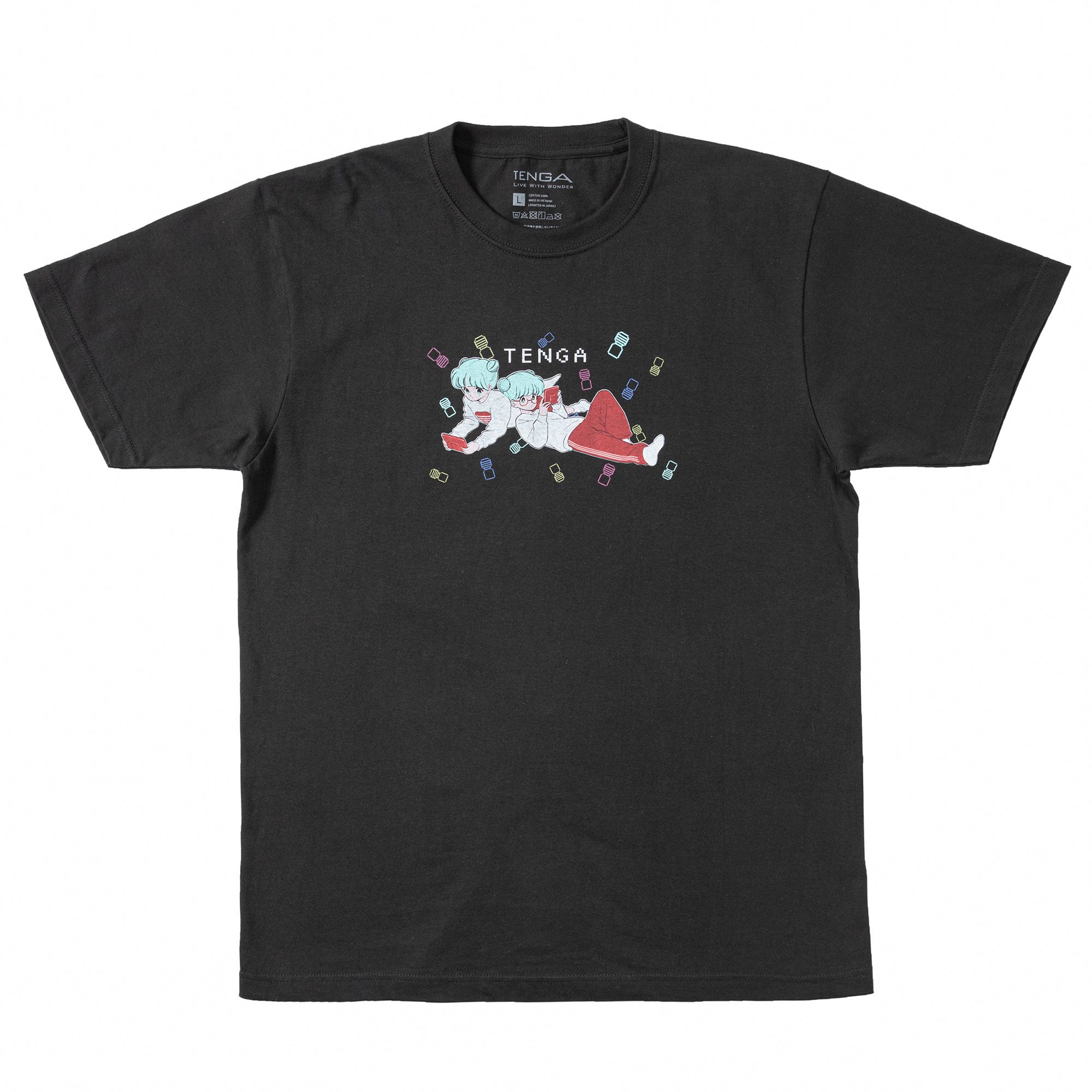 【TENGA×ボブa.k.aえんちゃん】PLAY GAME Tシャツ_02 スモークブラック サイズ: L