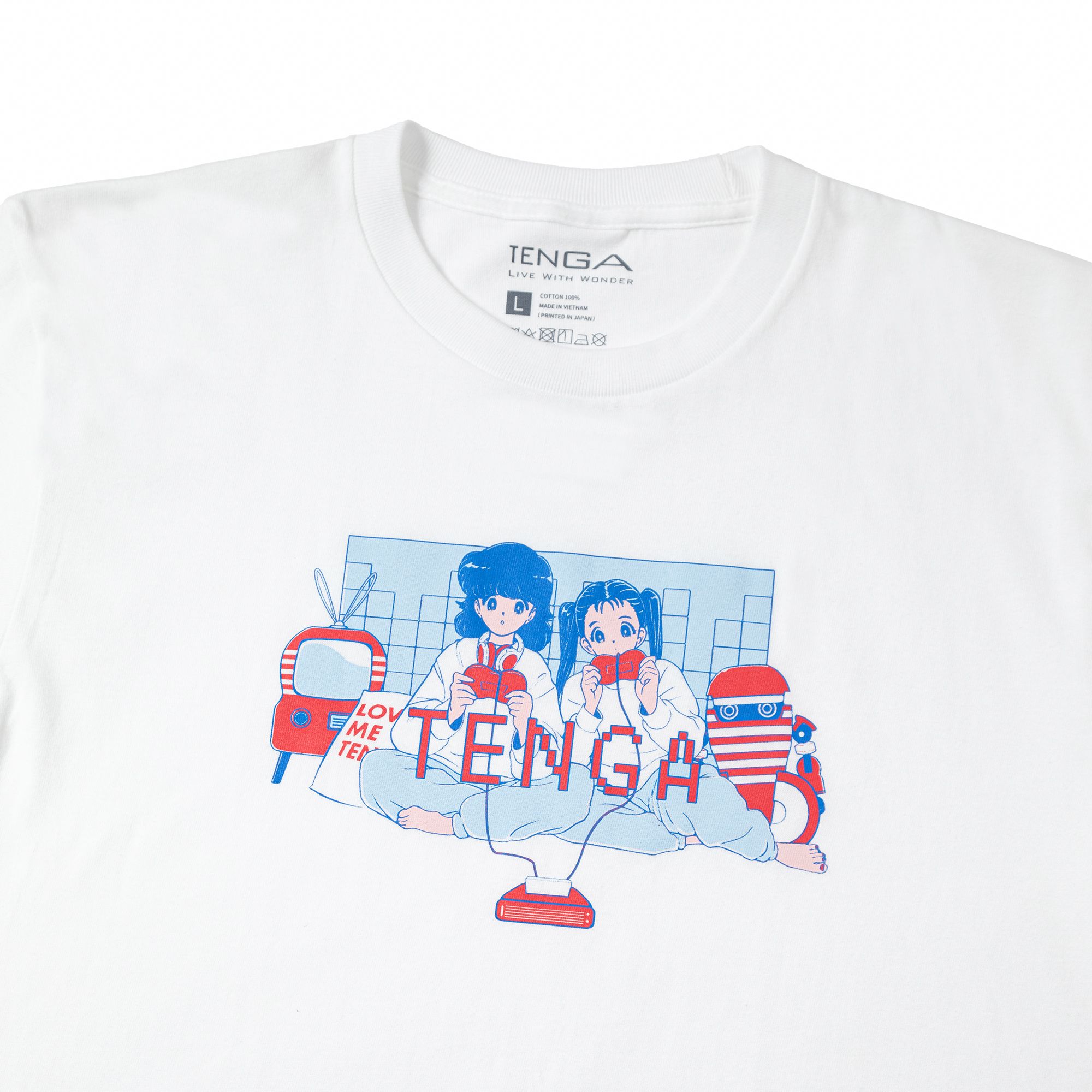 【TENGA×ボブa.k.aえんちゃん】PLAY GAME Tシャツ_01 ホワイト サイズ: XL