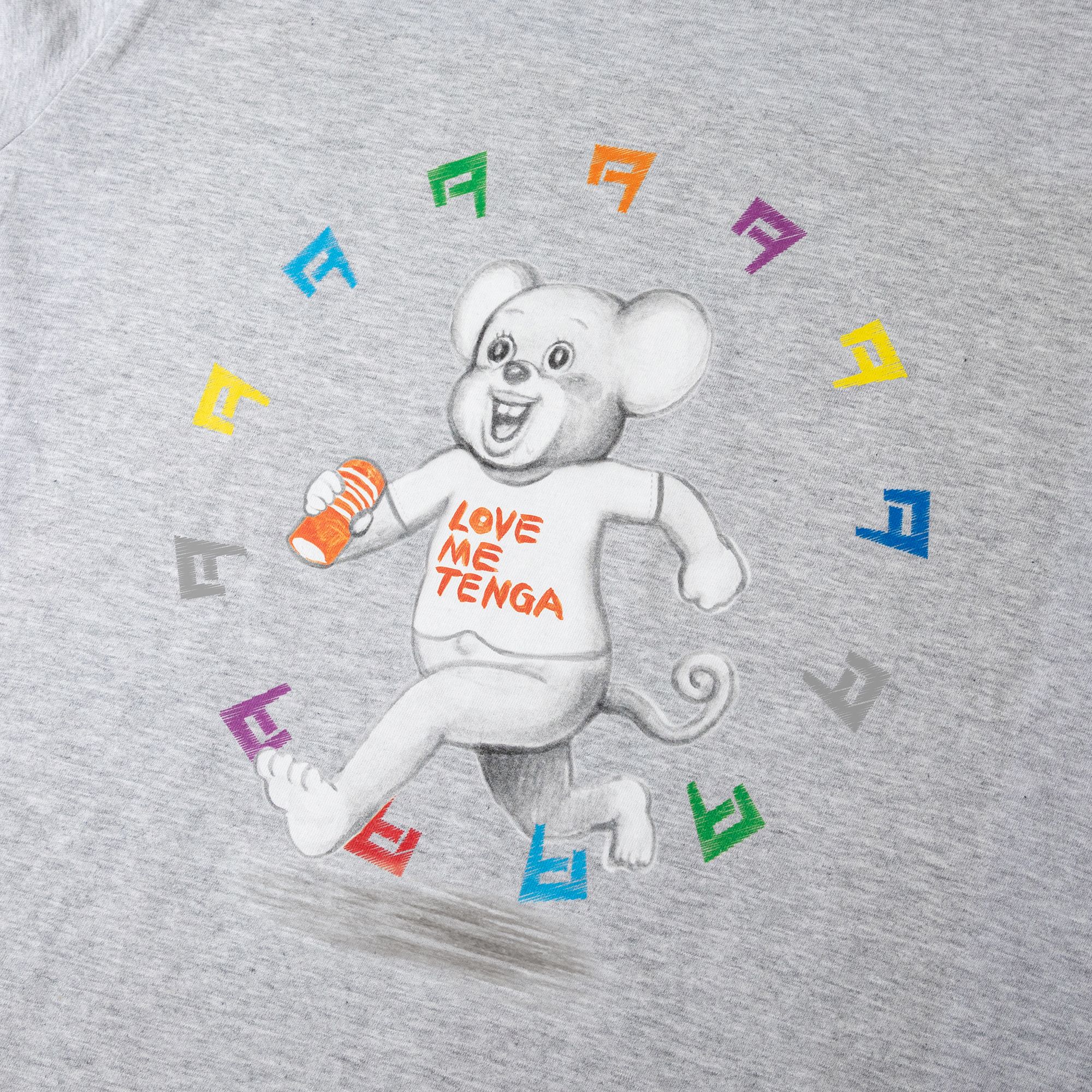 漫☆画太郎×TENGA マルチカラードクミ 長袖Tシャツ グレー サイズ: L