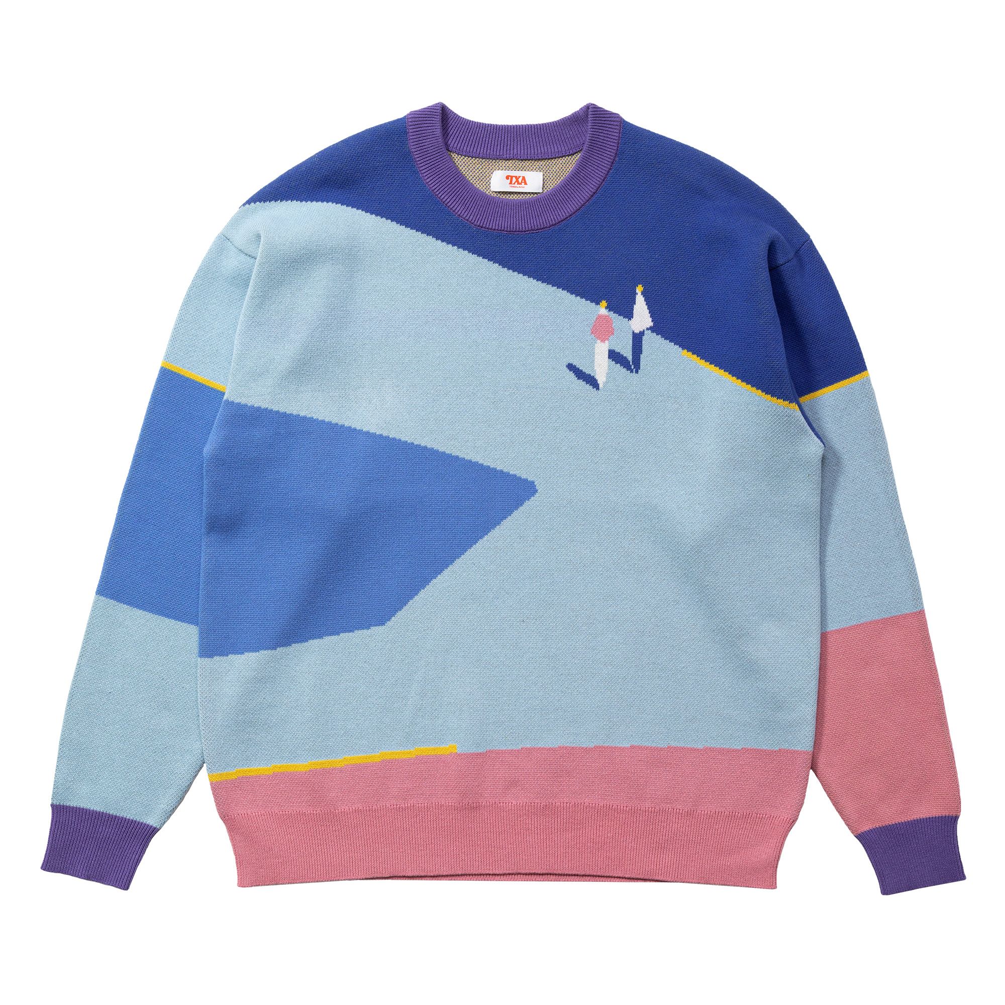 坂内拓 Jacquard Sweater Blue サイズ: 1