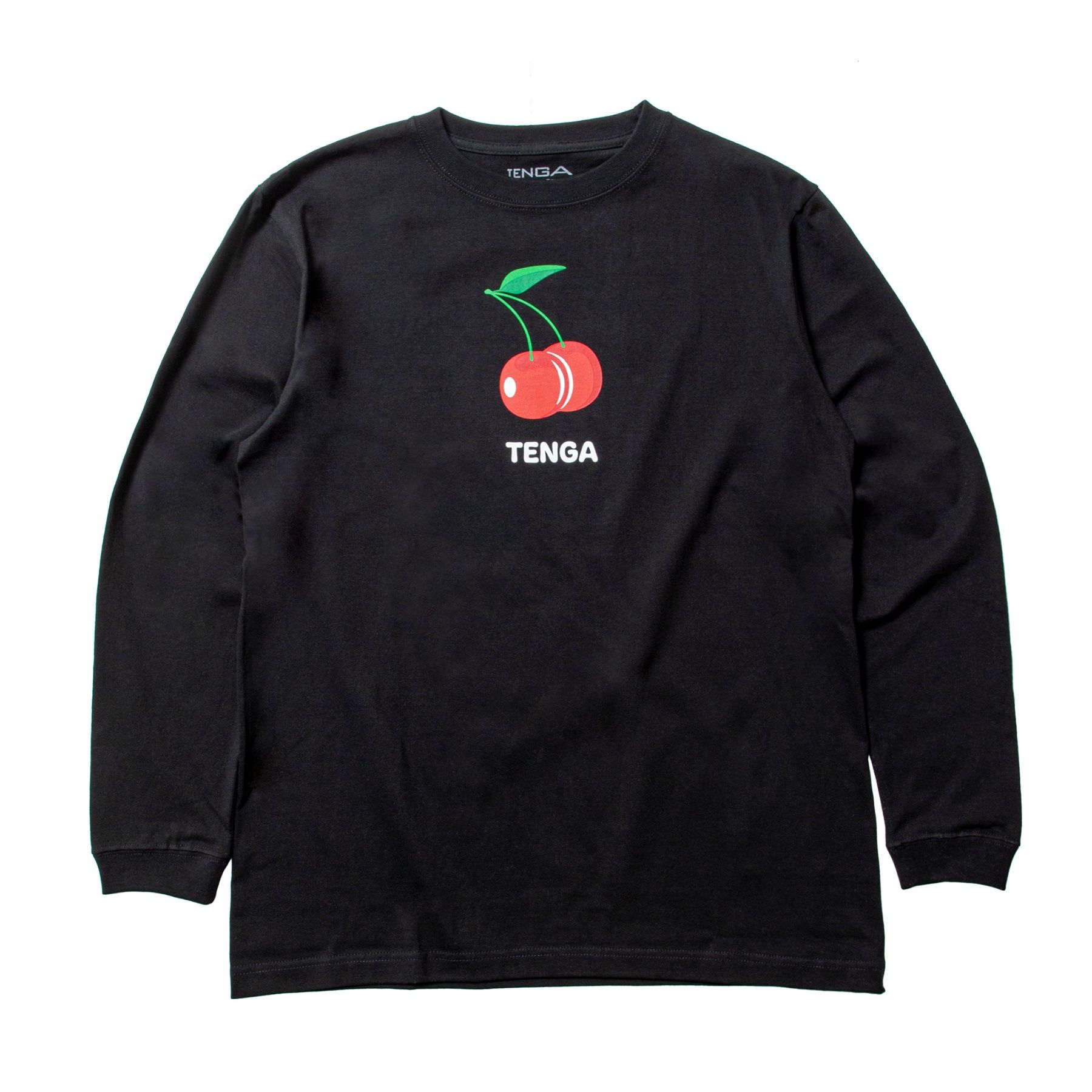 TENGA Cherry 長袖Tシャツ ブラック サイズ: L