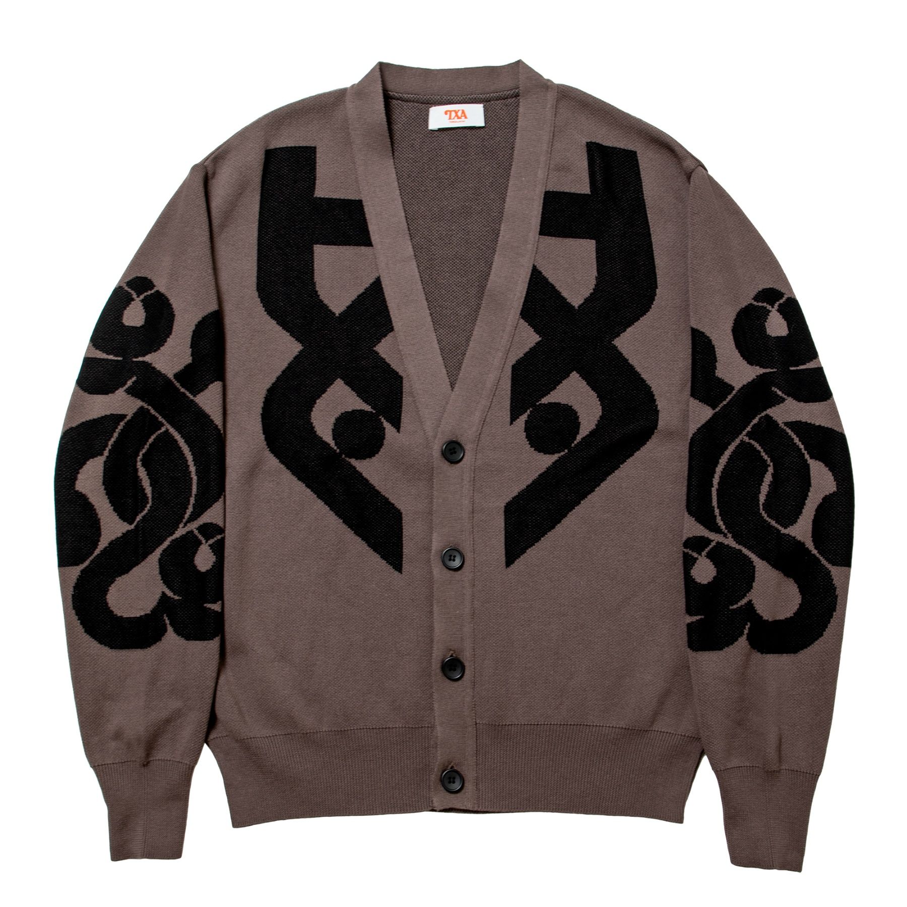 丹野杏香 Jacquard Cardigan Sepia サイズ: 1