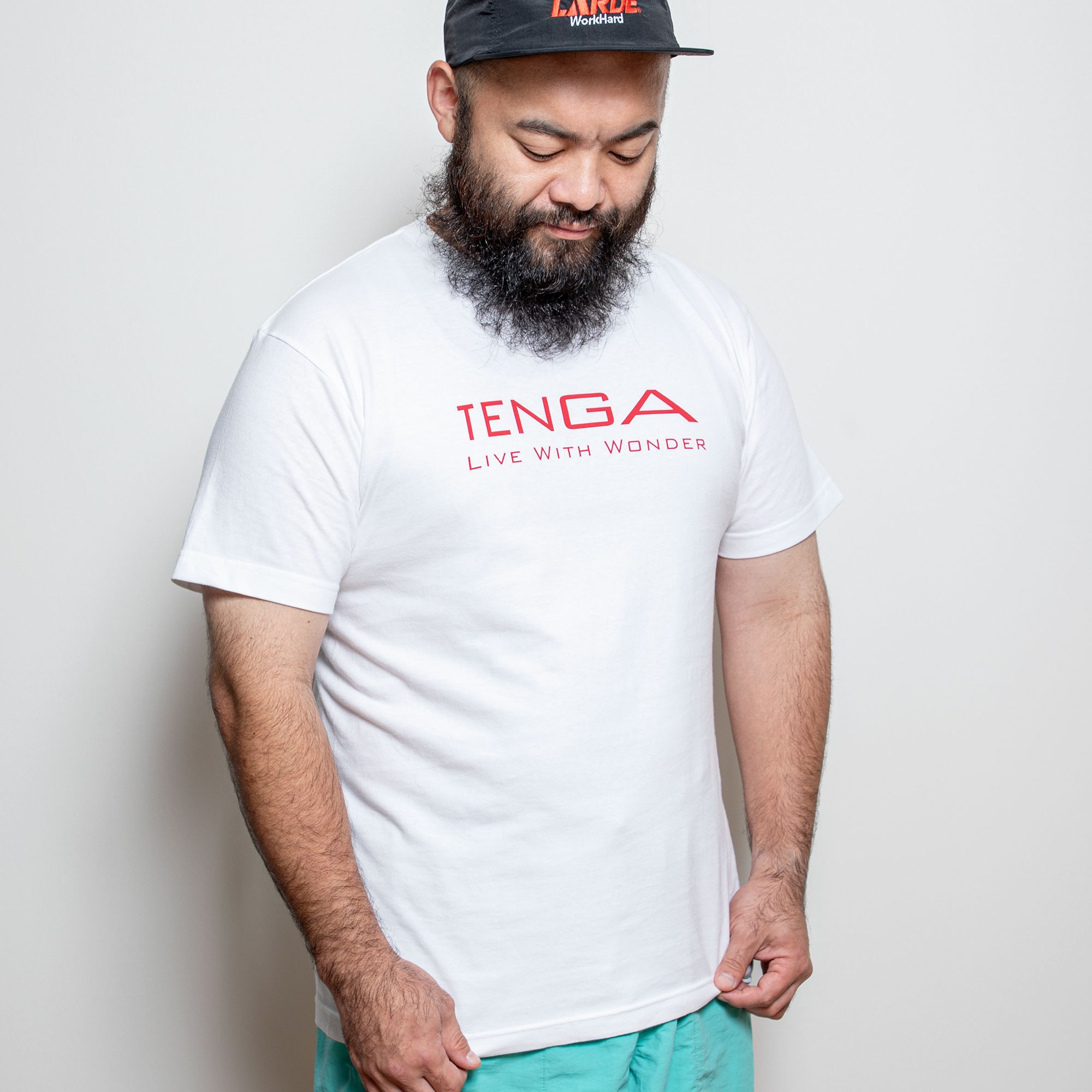 TENGA Brand Logo 半袖Tシャツ ホワイト サイズ: L