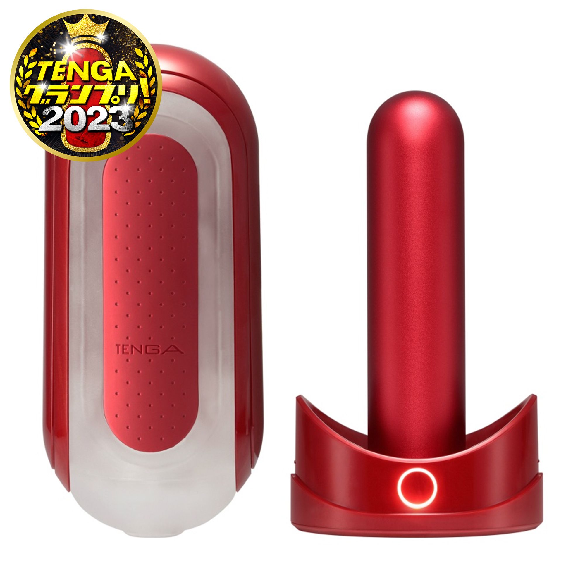 TENGA FLIP 0 (ZERO) RED & WARMER SET