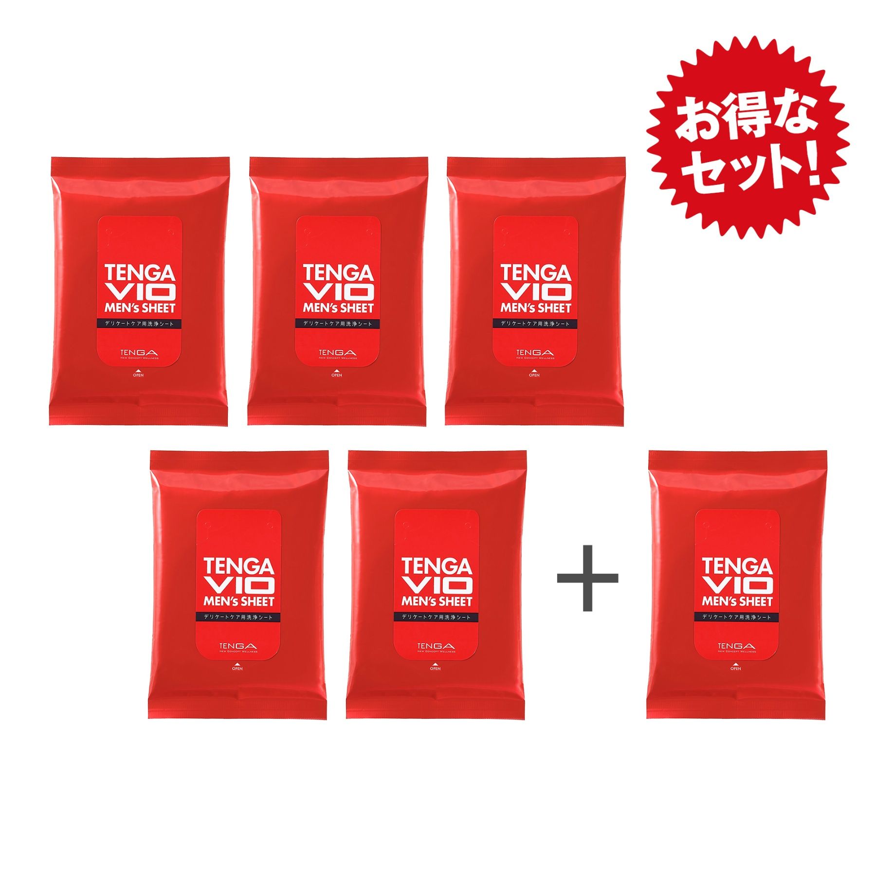 TENGA VIO MEN’s SHEET 5個＋1個付きセット