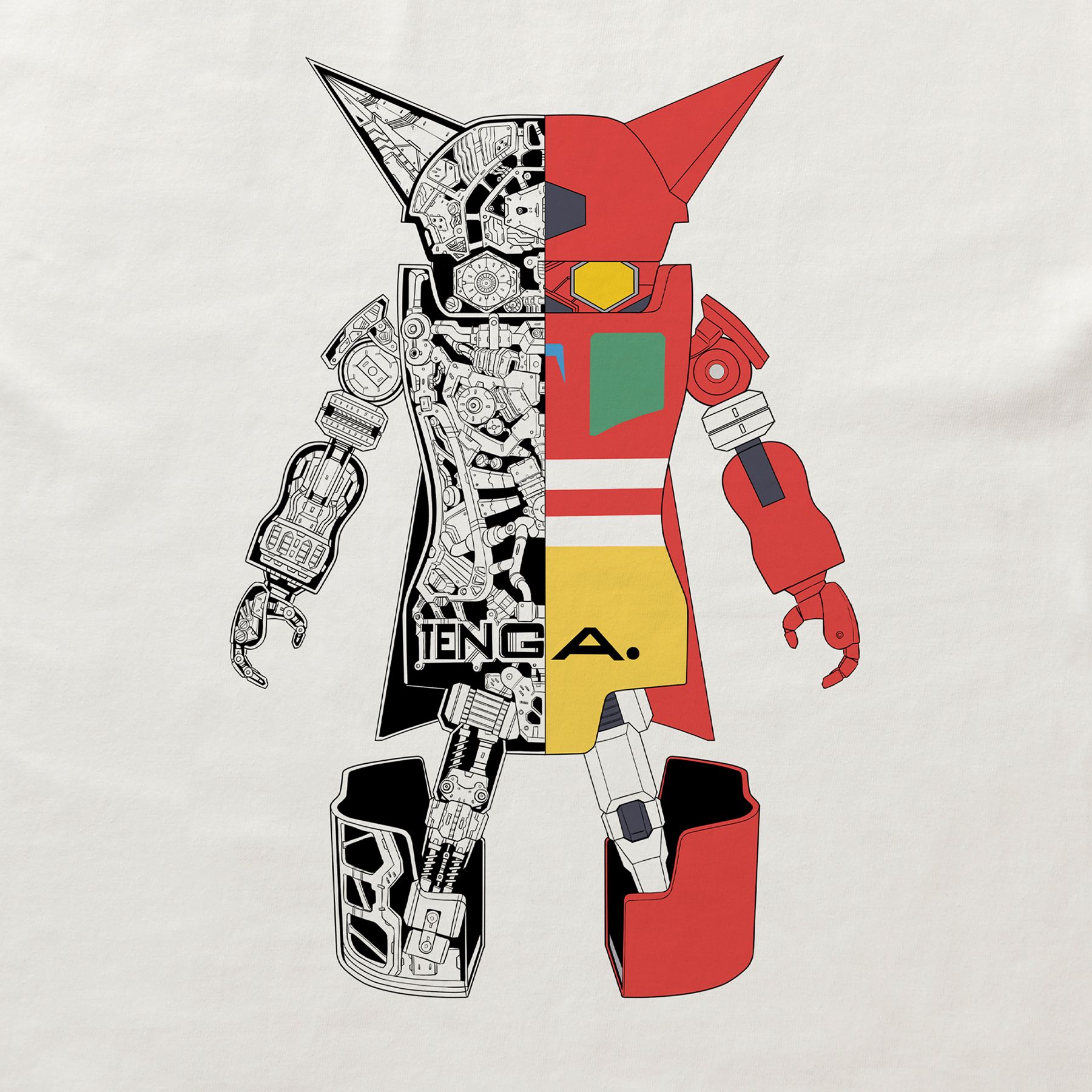TENGA ROBO Tee【GETTER ROBOT Collaboration】WHITE サイズ: XL