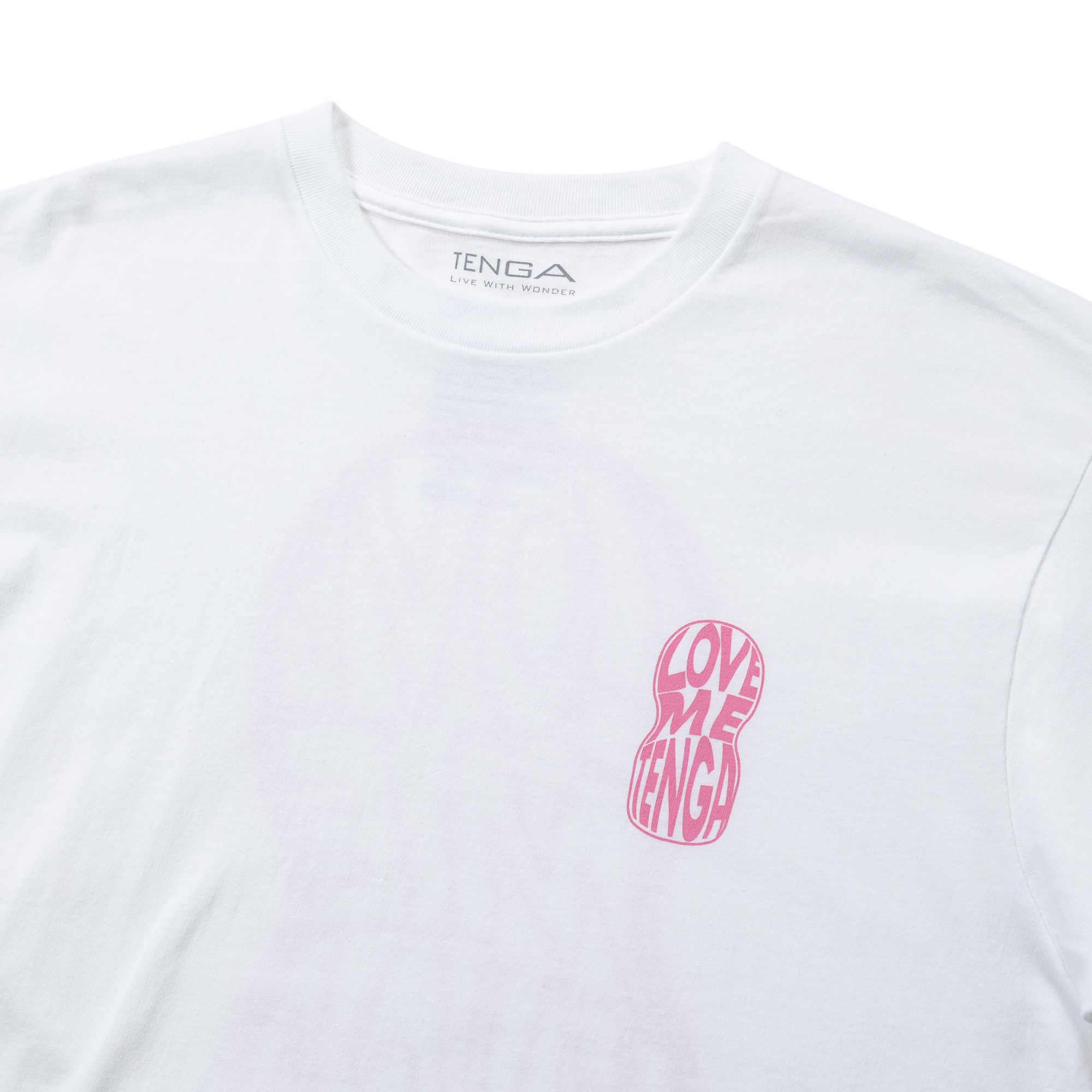 LOVE ME TENGA 変形 Tシャツ ホワイト サイズ: L
