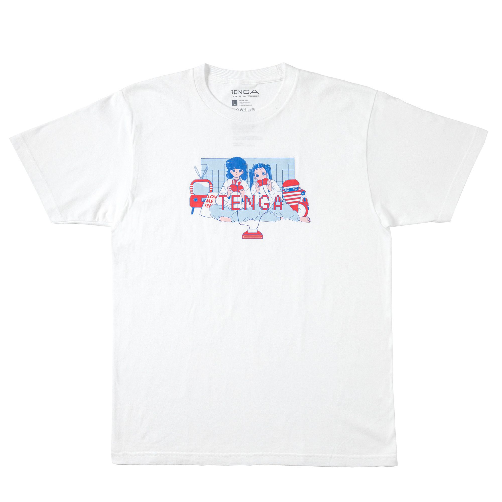 【TENGA×ボブa.k.aえんちゃん】PLAY GAME Tシャツ_01 ホワイト サイズ: XL