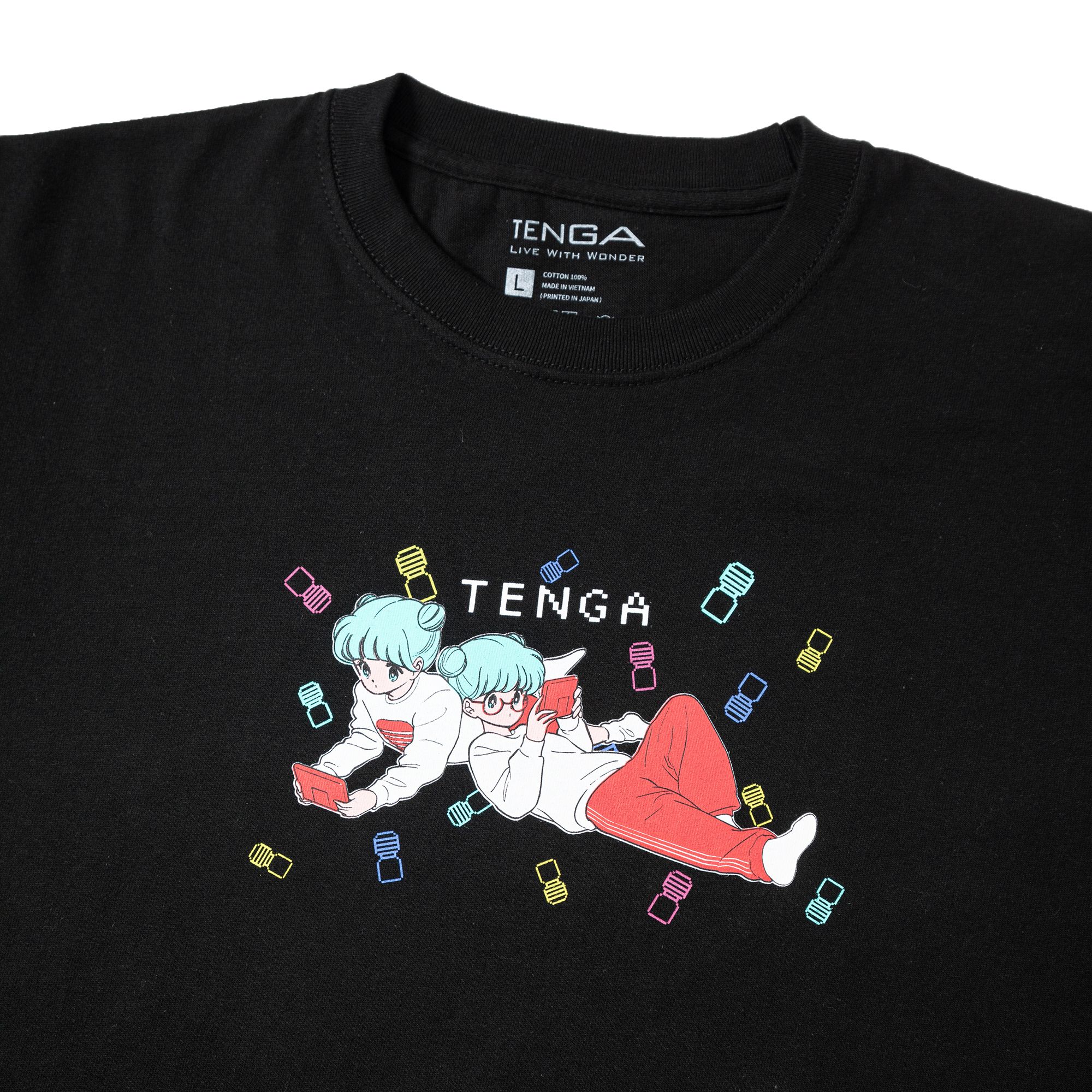 【TENGA×ボブa.k.aえんちゃん】PLAY GAME Tシャツ_02 ブラック サイズ: L