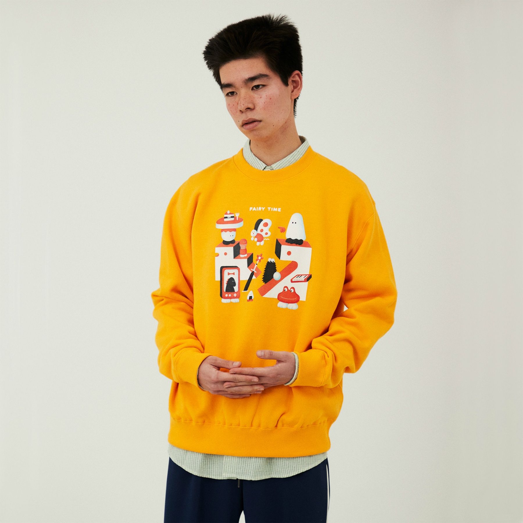 obak スウェットシャツ ゴールデンイエロー サイズ: XL