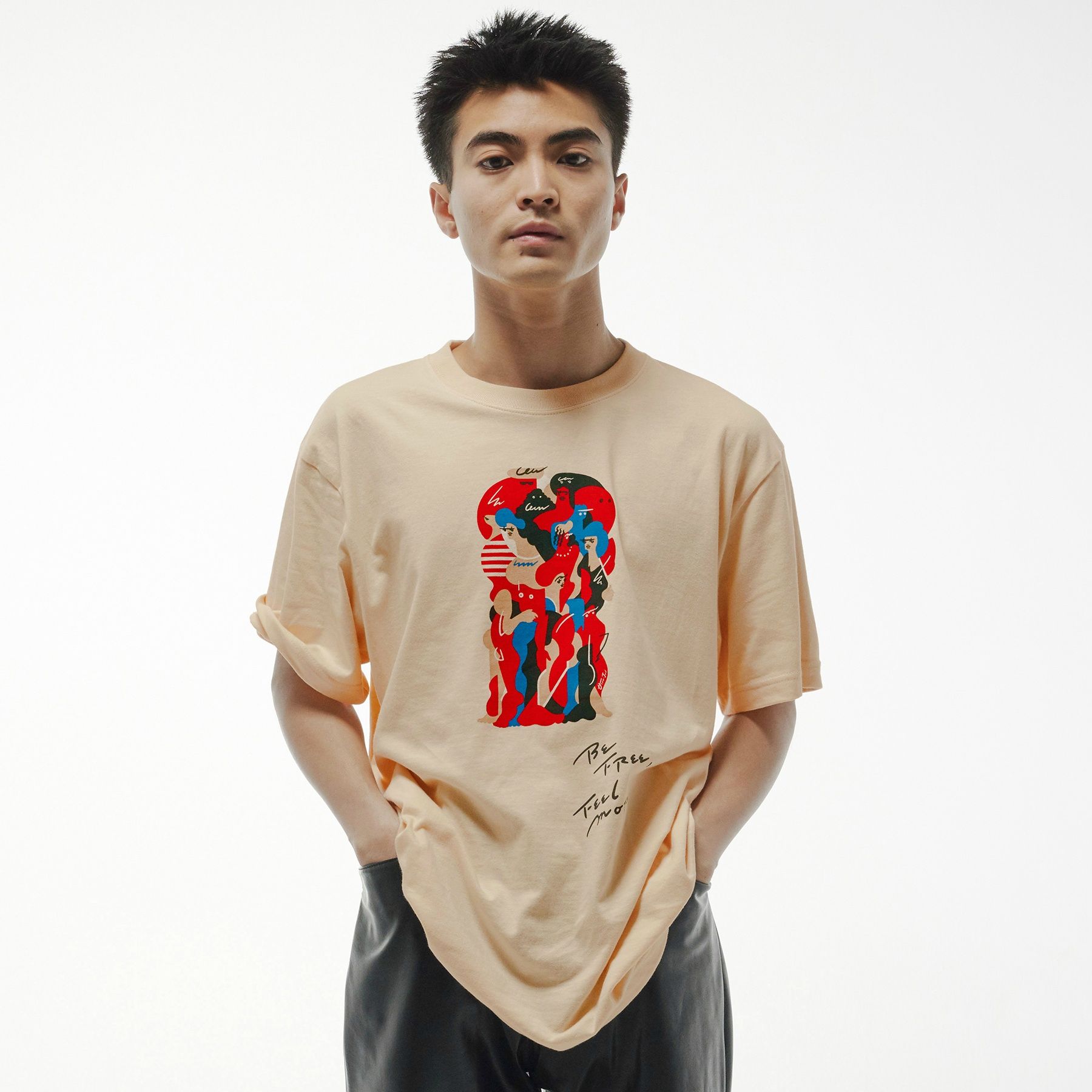 OTANIJUN 半袖Tシャツ ベージュ サイズ: L