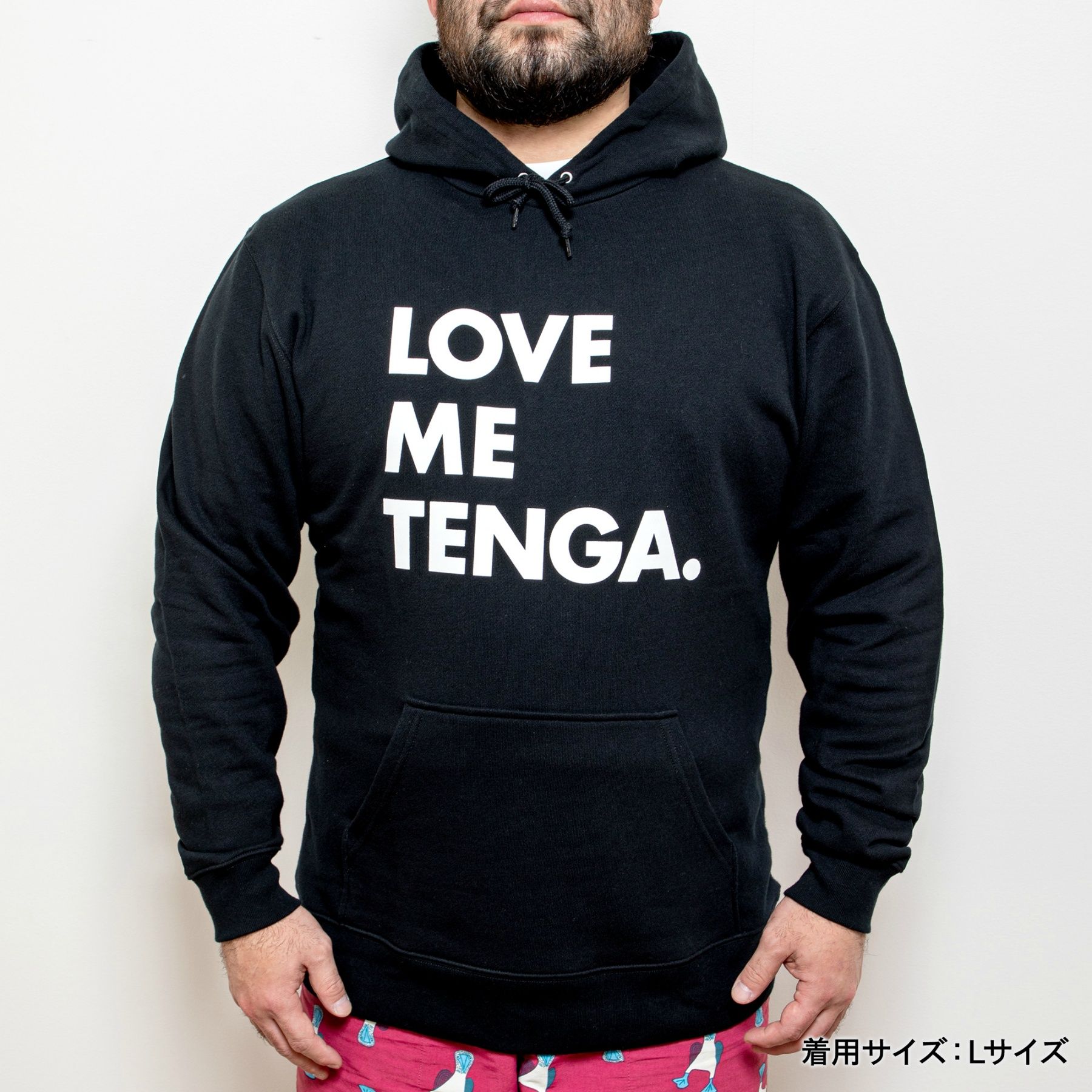 LOVE ME TENGA パーカー ブラック サイズ: L