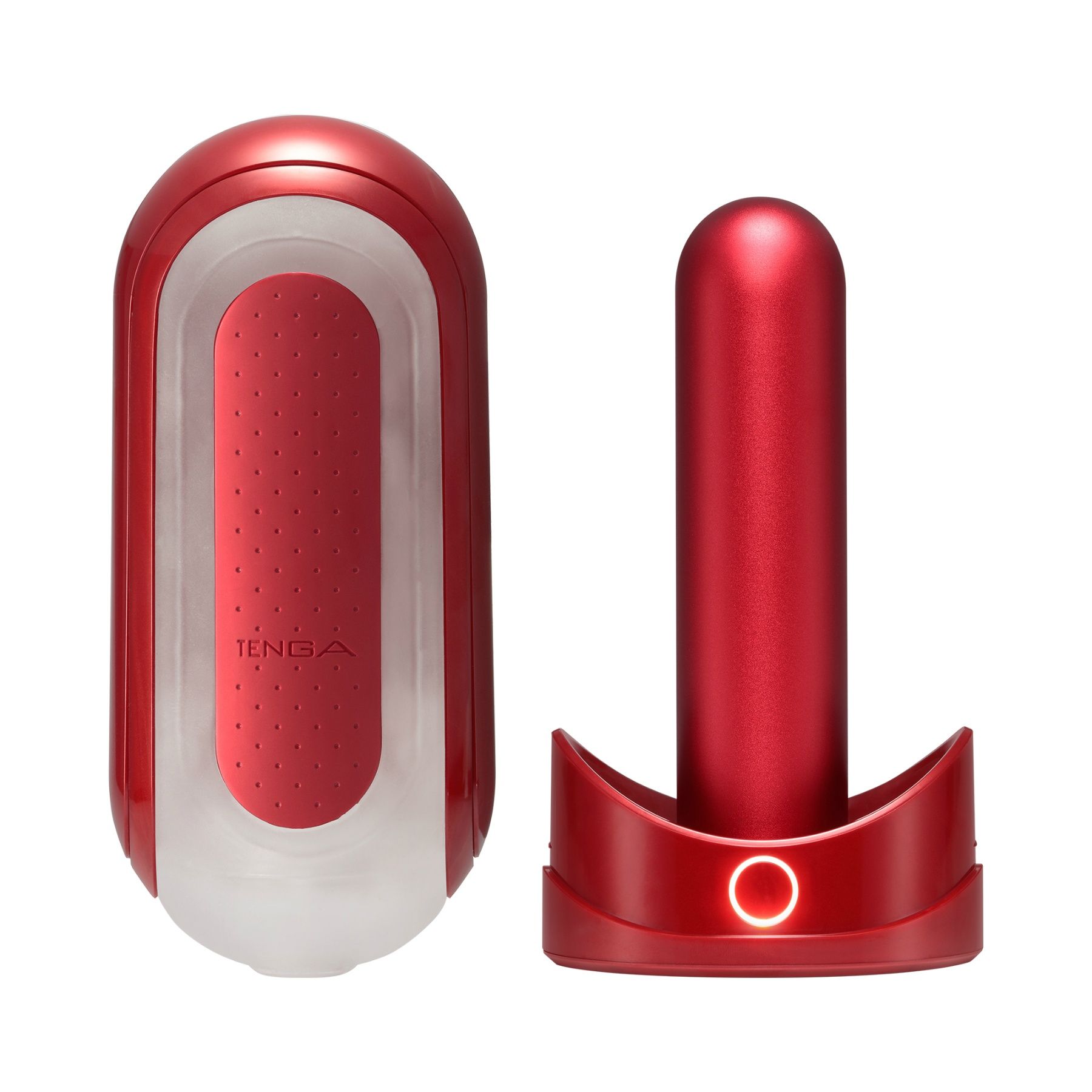 TENGA FLIP 0 (ZERO) RED & WARMER SET