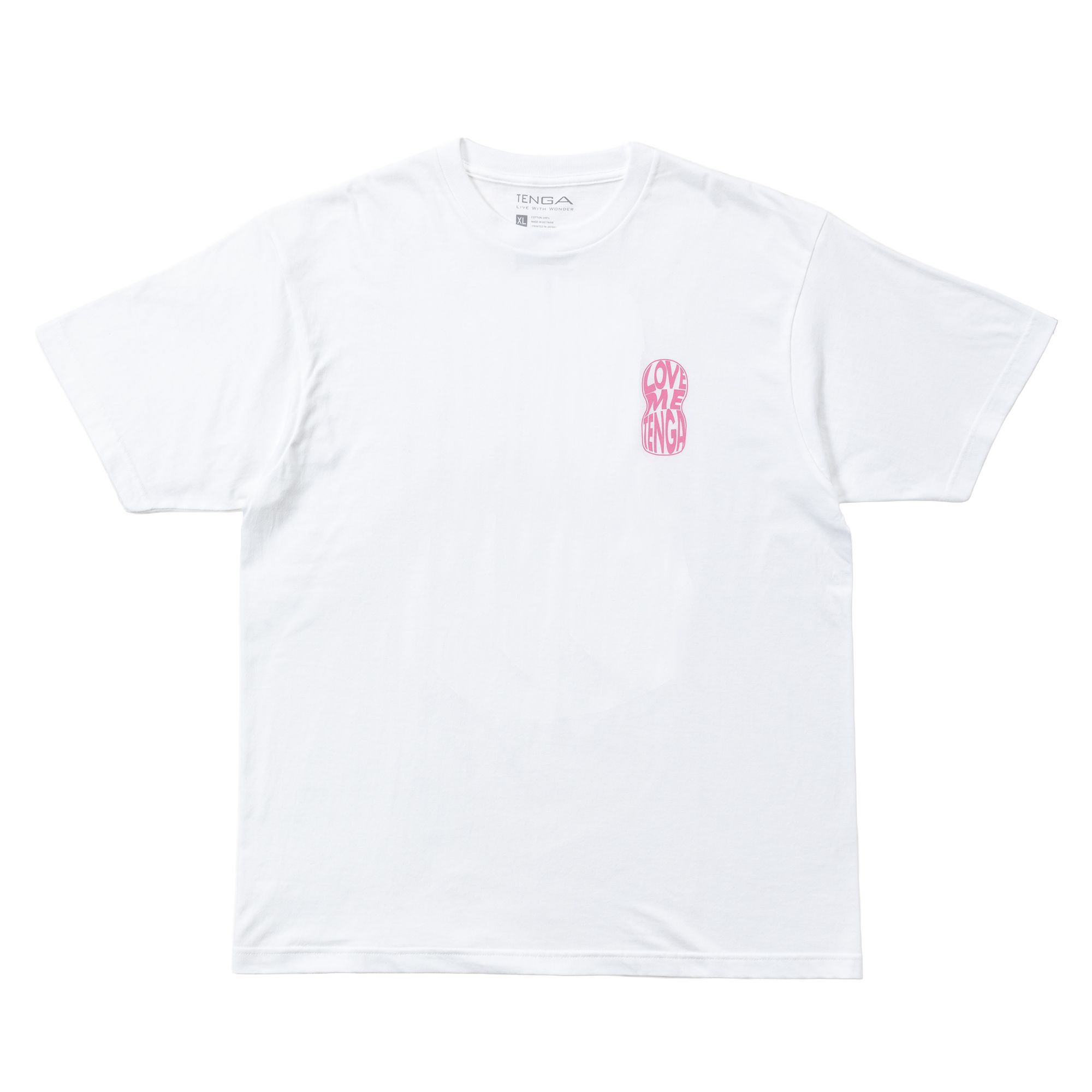 LOVE ME TENGA 変形 Tシャツ ホワイト サイズ: L