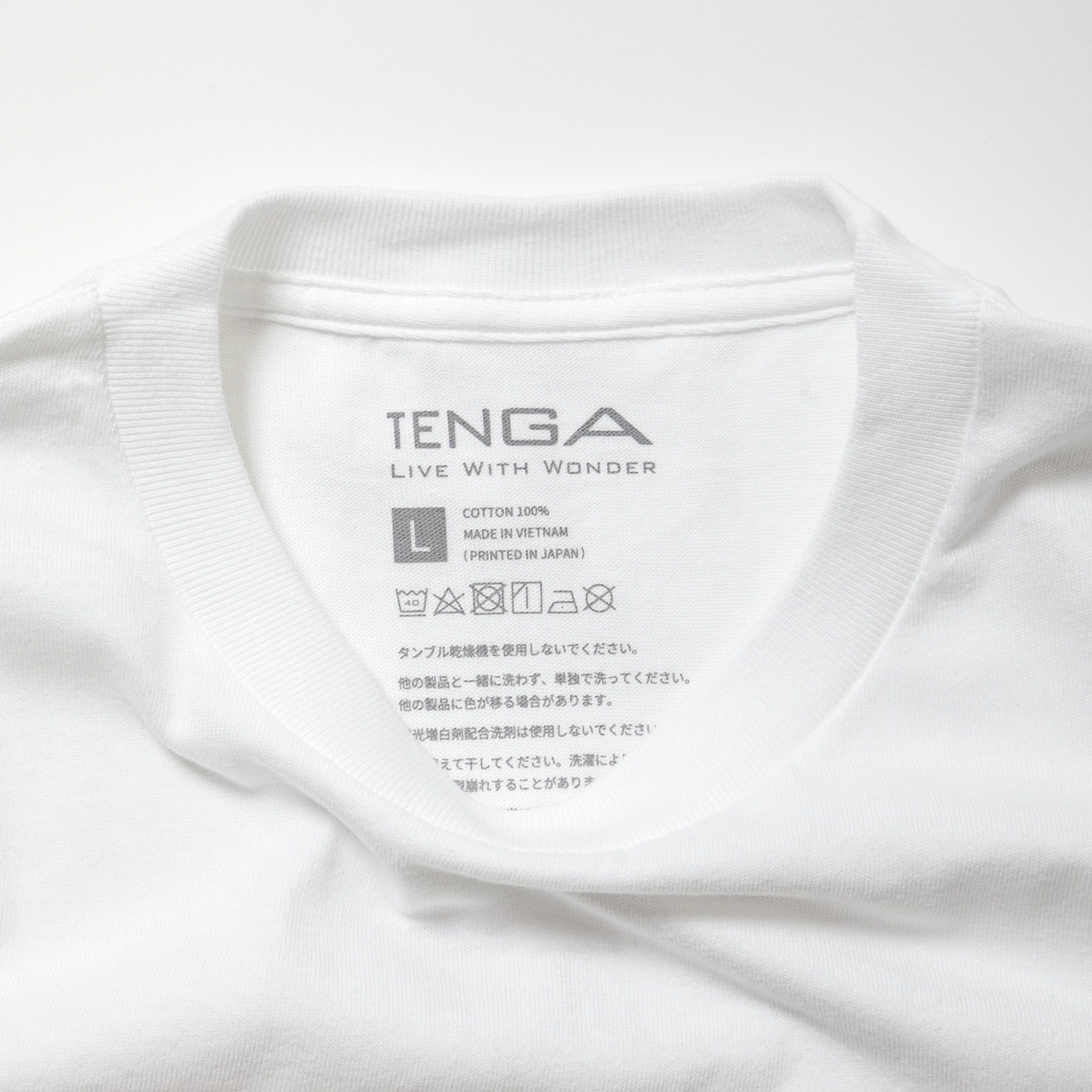 TENGA Brand Logo 半袖Tシャツ ホワイト サイズ: L