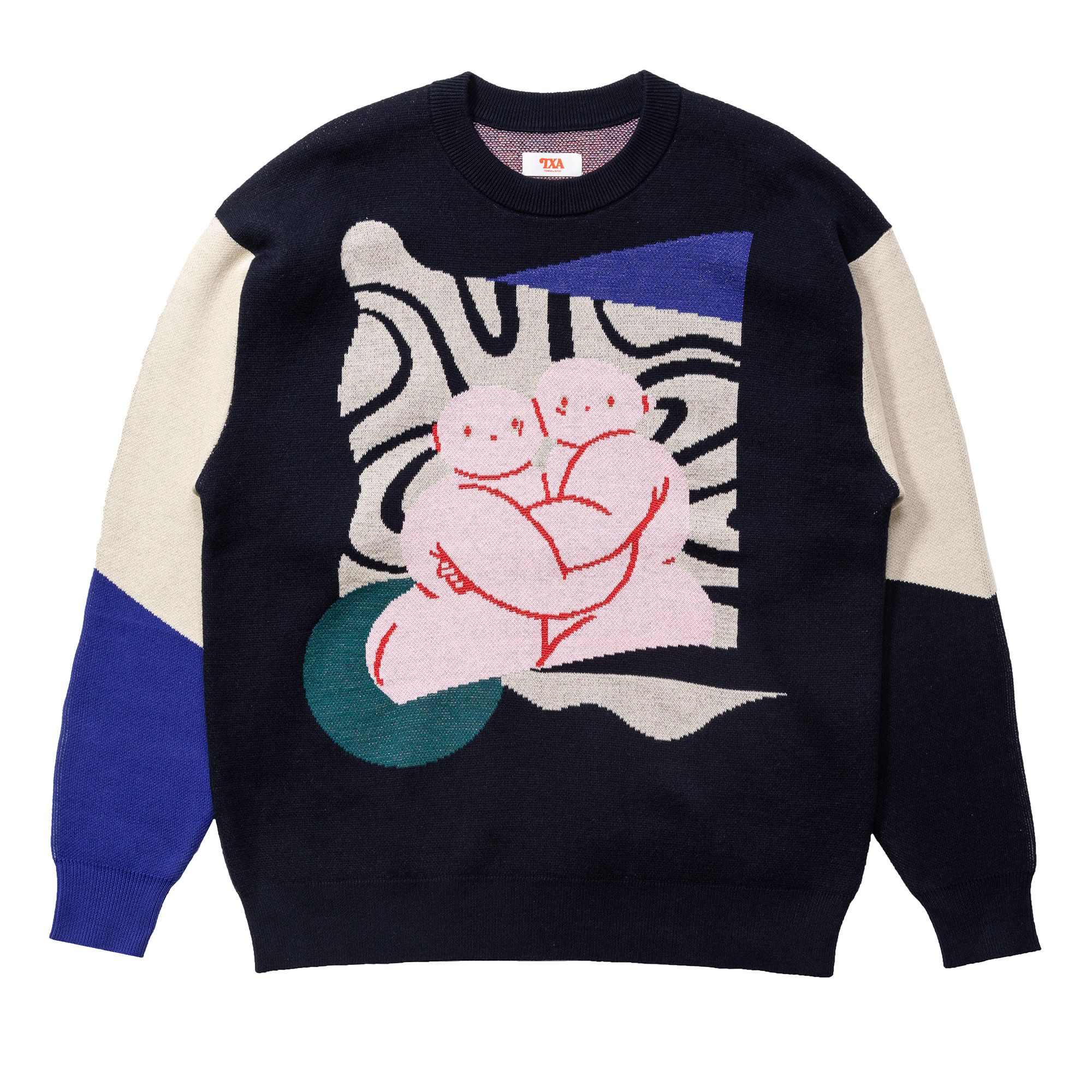 前田豆コ Jacquard Sweater Black サイズ: 1