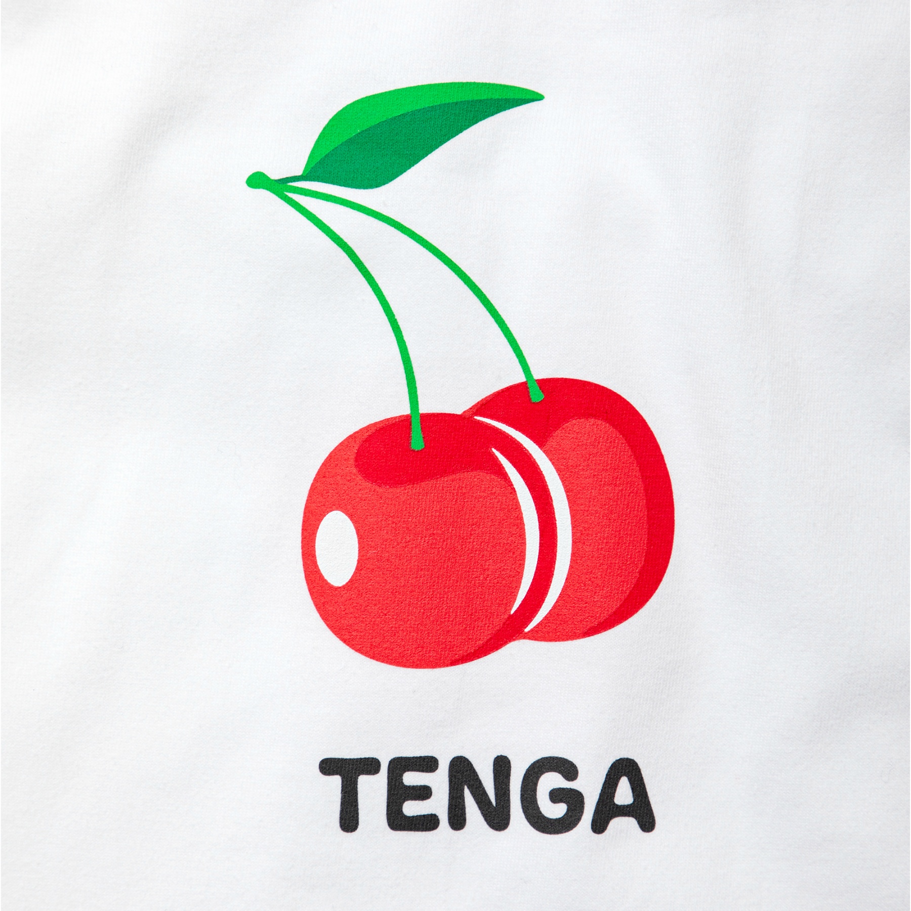 TENGA Cherry 長袖Tシャツ ホワイト サイズ: L