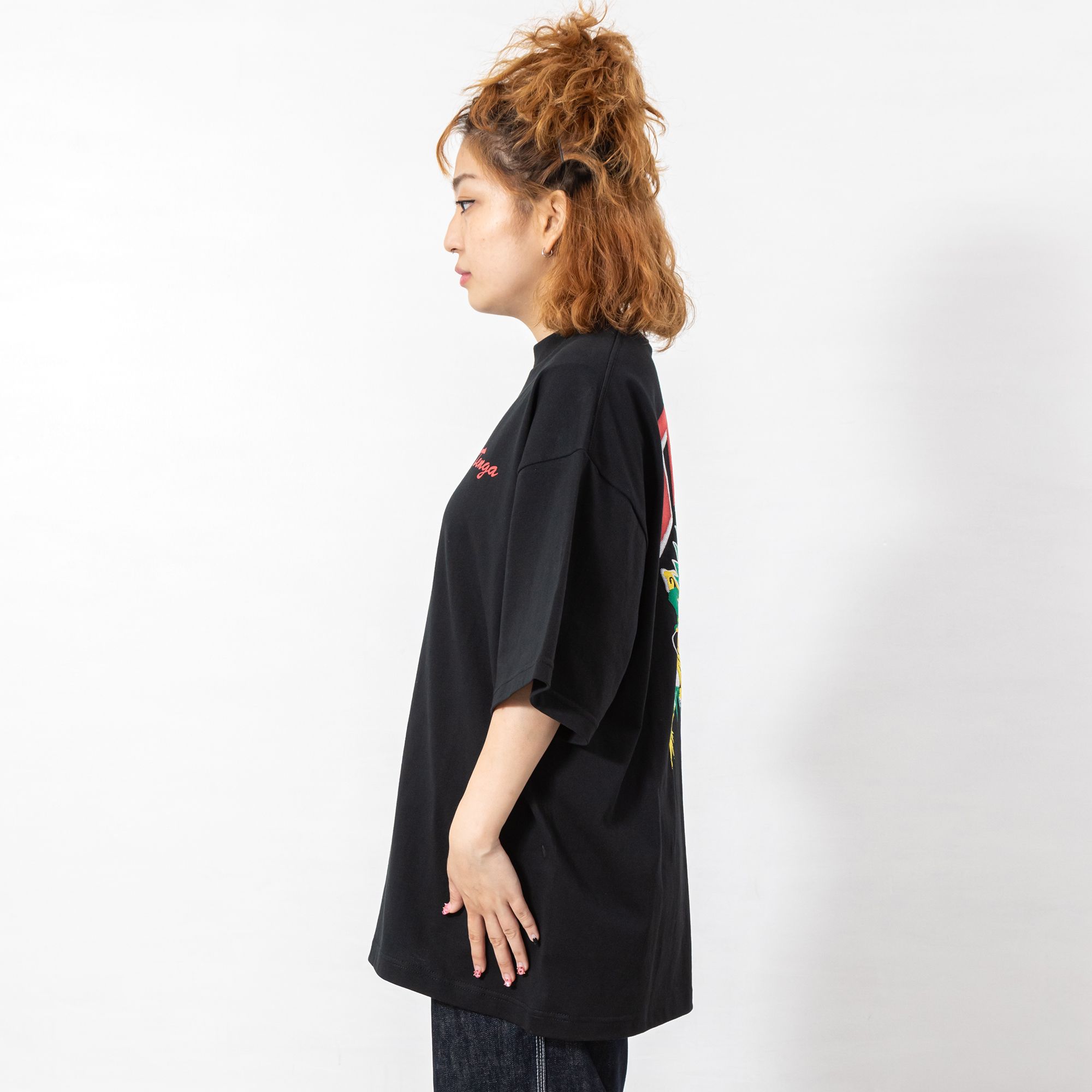 TENGA スーベニア風プリントTシャツ ブラック サイズ: M