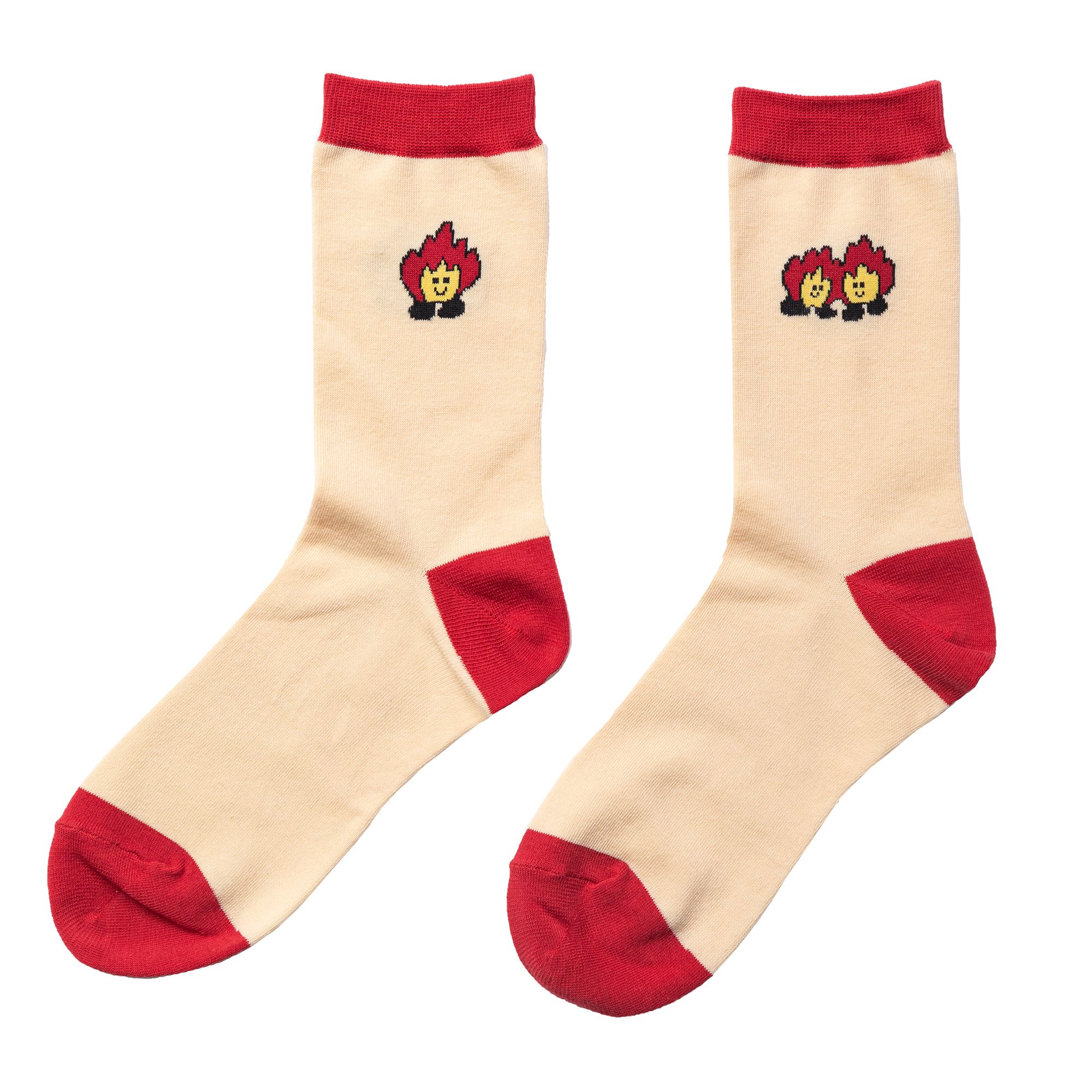 maitoparta Jacquard Socks Beige