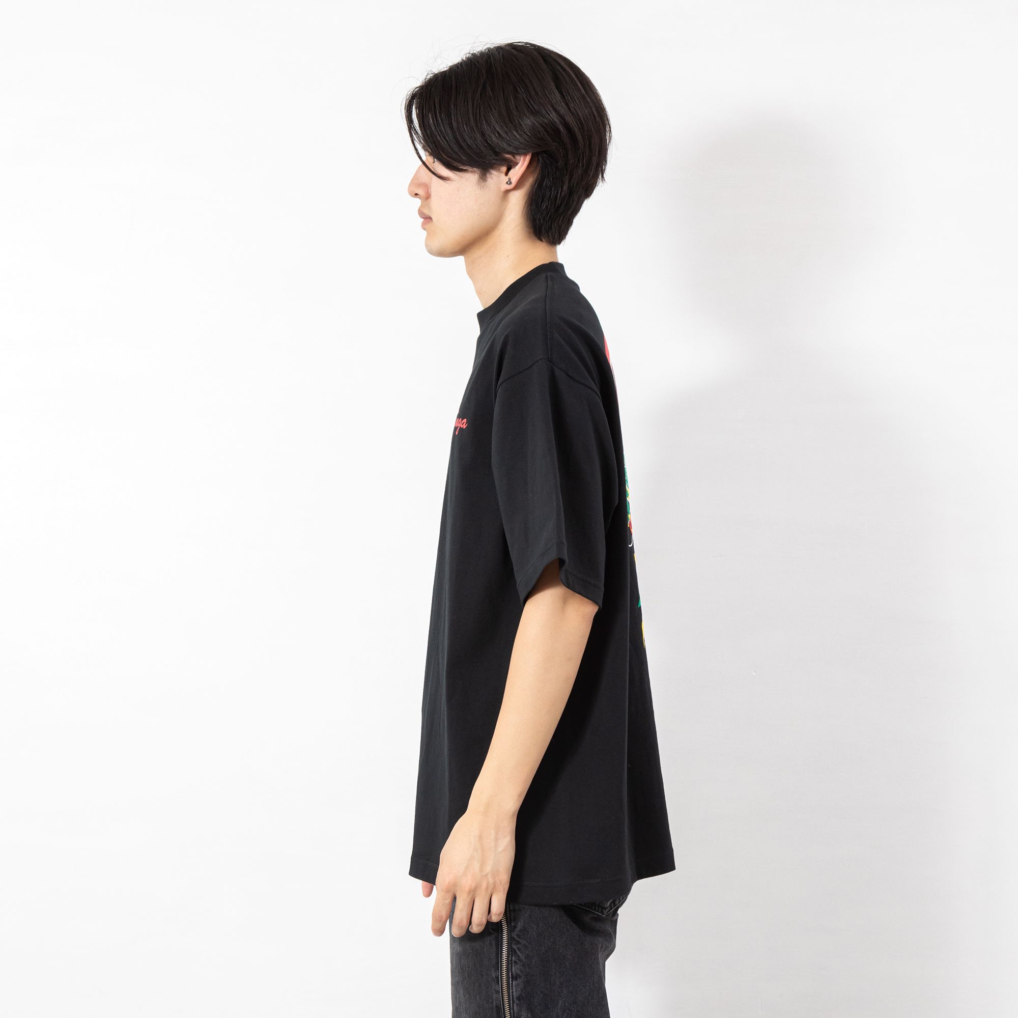 TENGA スーベニア風プリントTシャツ ブラック サイズ: M
