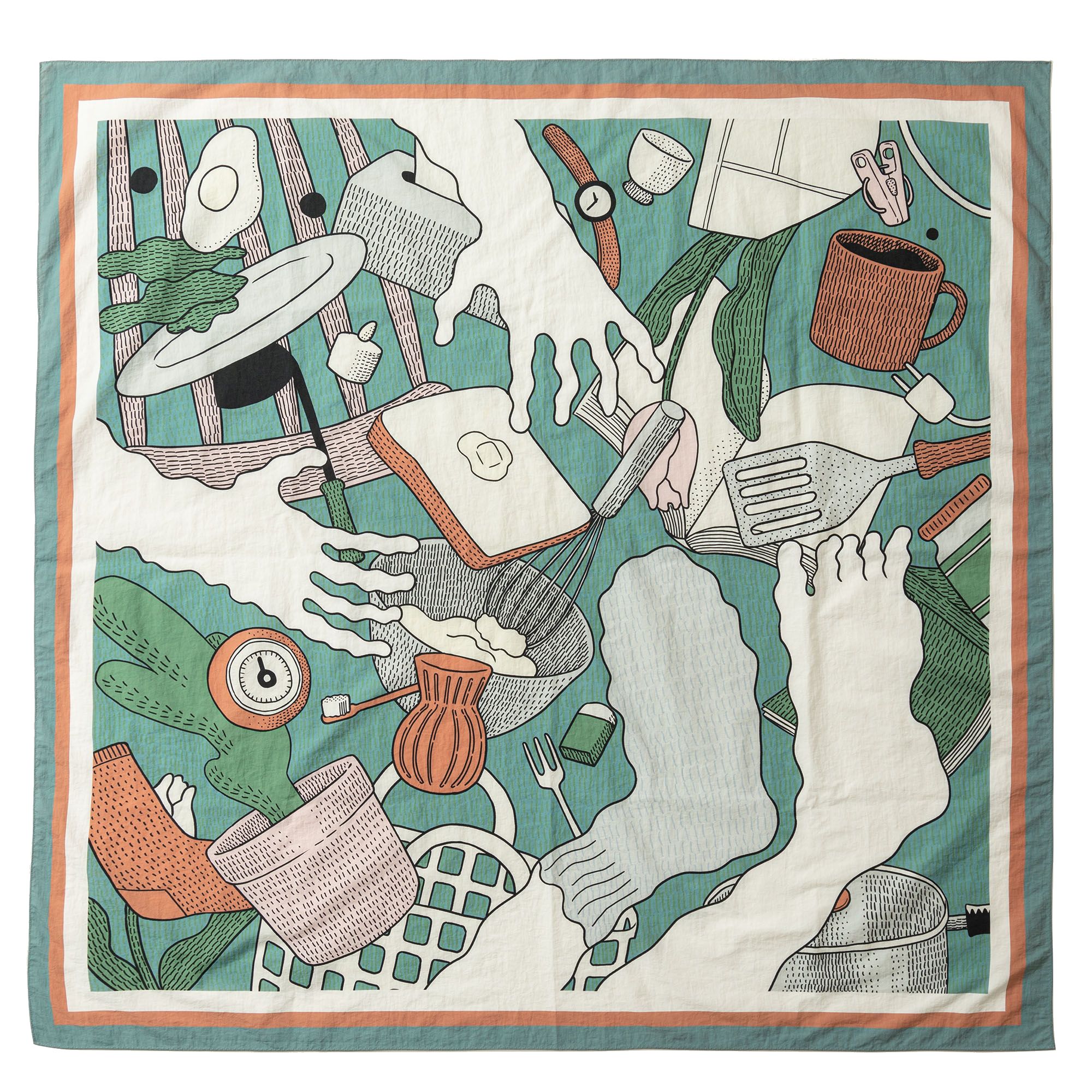 森優 Printed Scarf