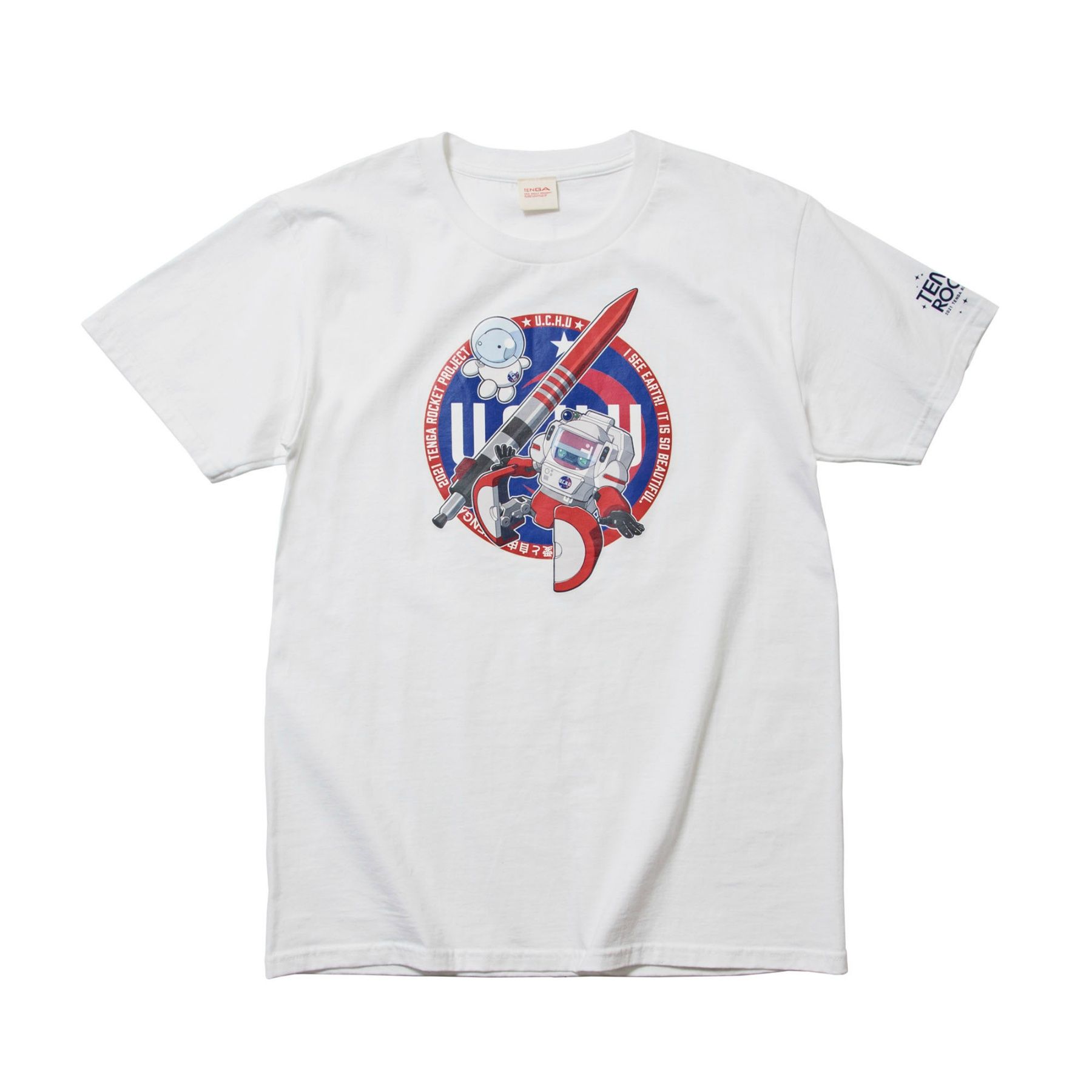 SPACE TENGA ロボ Tシャツ ホワイト サイズ: XL