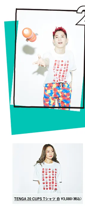 TENGA 20 CUPS Tシャツ 白