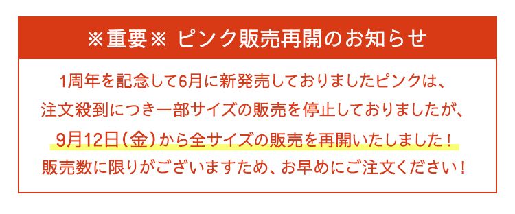 販売再開のお知らせ