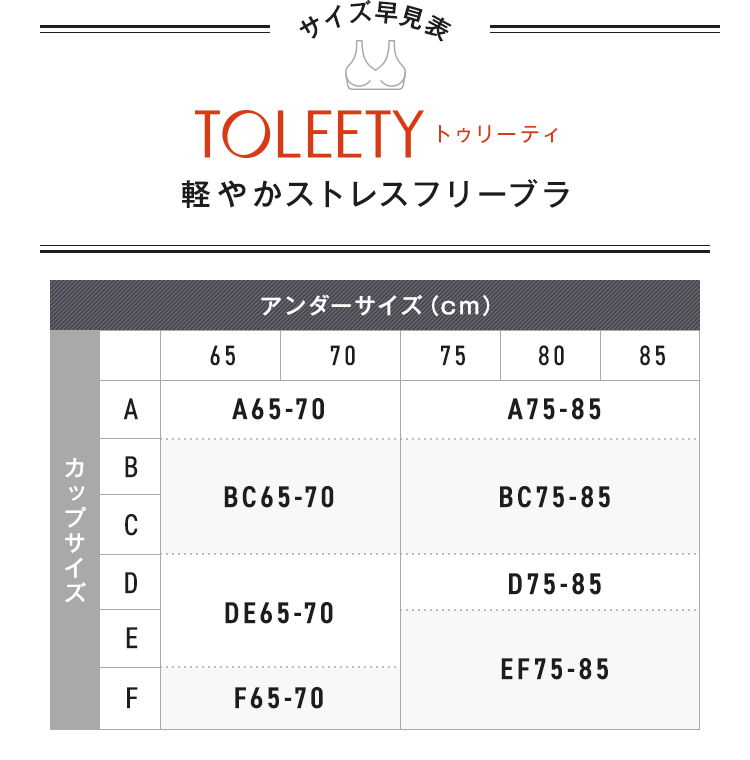 TOLEETY トゥリーティ 軽やかストレスフリーブラ