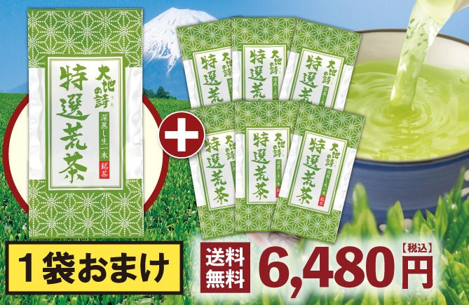 特選荒茶6袋+1袋おまけ