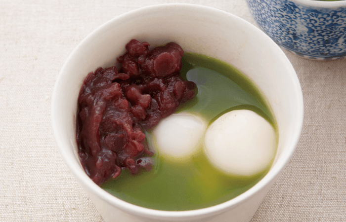 粉末茶豆乳おしるこ