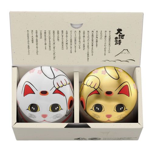招き猫缶　2本箱入　