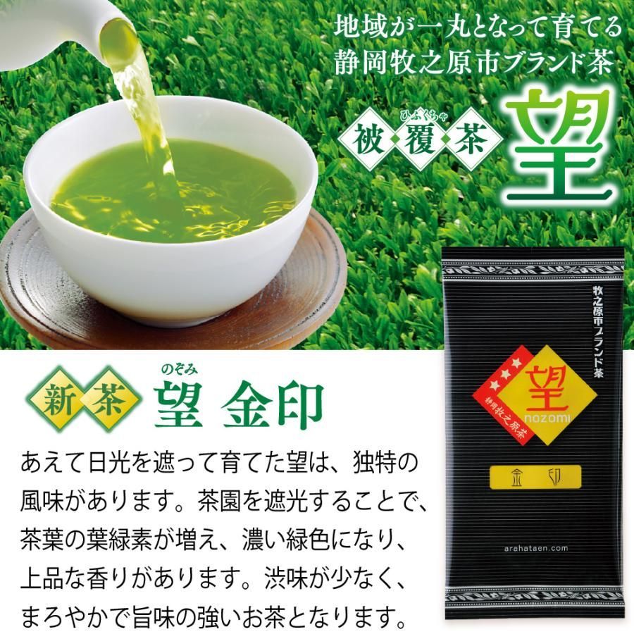 ■18％OFF 新茶 望金印5袋＋新茶 極上荒茶5袋＋お手軽茶こし 送料無料　※出荷時期5/8頃〜　