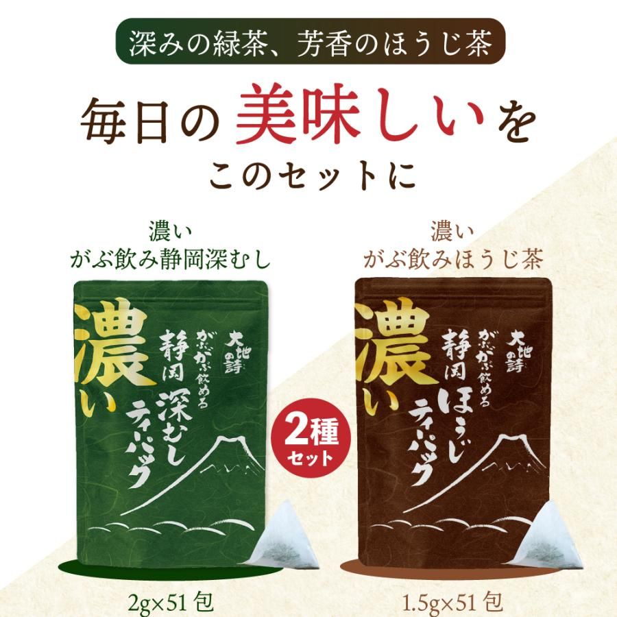 ■大入り濃いがぶがぶ飲めるティーパック2種セット 送料無料　