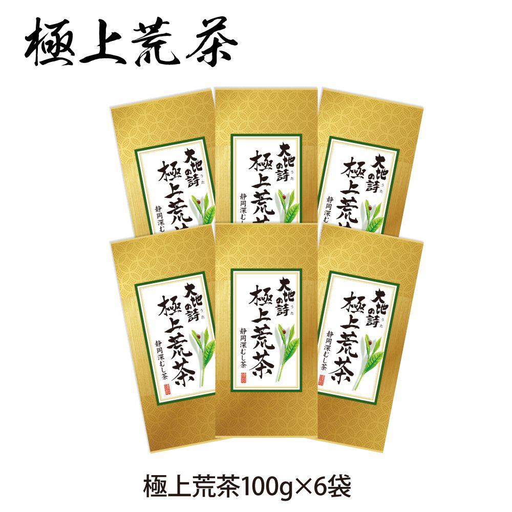 送料無料　極上荒茶100g6袋セット　