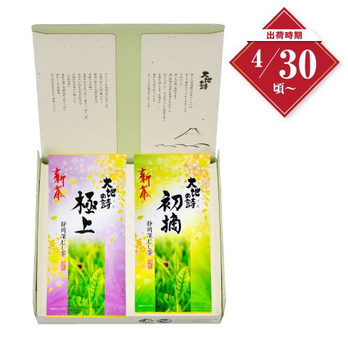 新茶　極上・初摘2袋箱入 ※出荷時期4/30頃〜　