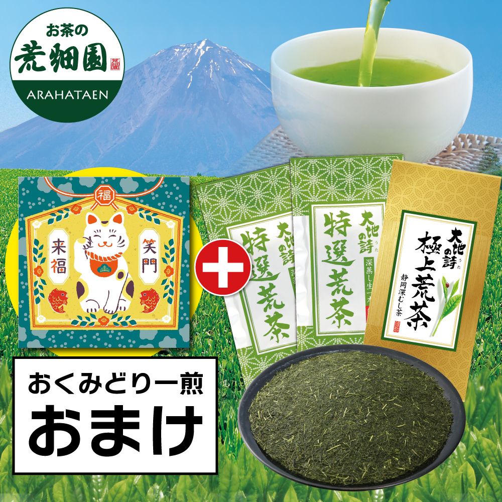 ■特選荒茶2袋+極上荒茶1袋+おまけ 送料無料　