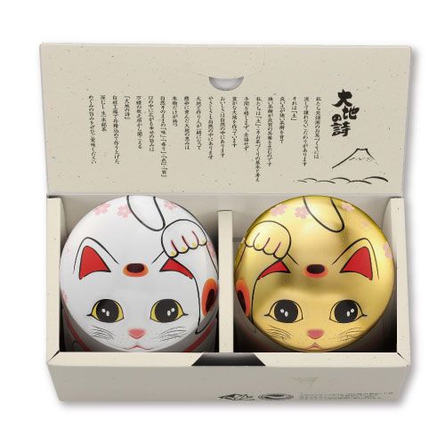 招き猫缶 2本箱入　