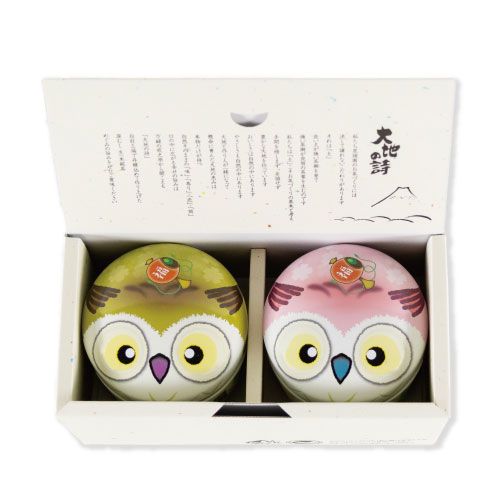 ふくろう缶金箔茶2本箱入　