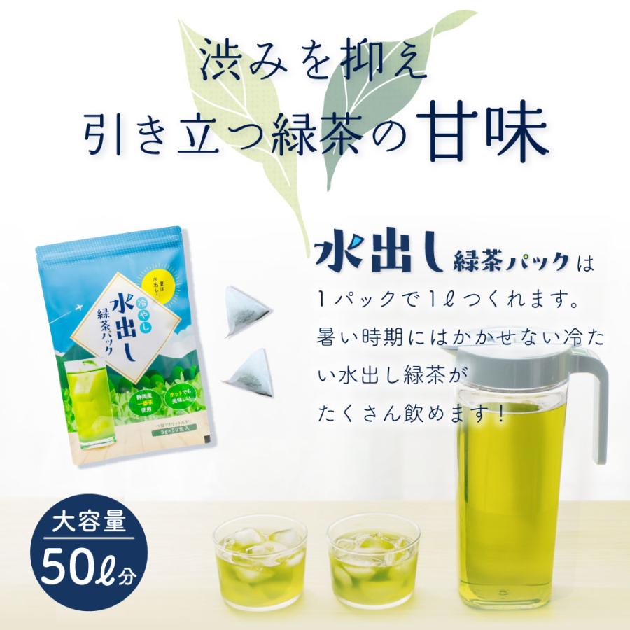■58%OFF 冷やし水出し緑茶パック（5g×50包）3袋　送料無料　