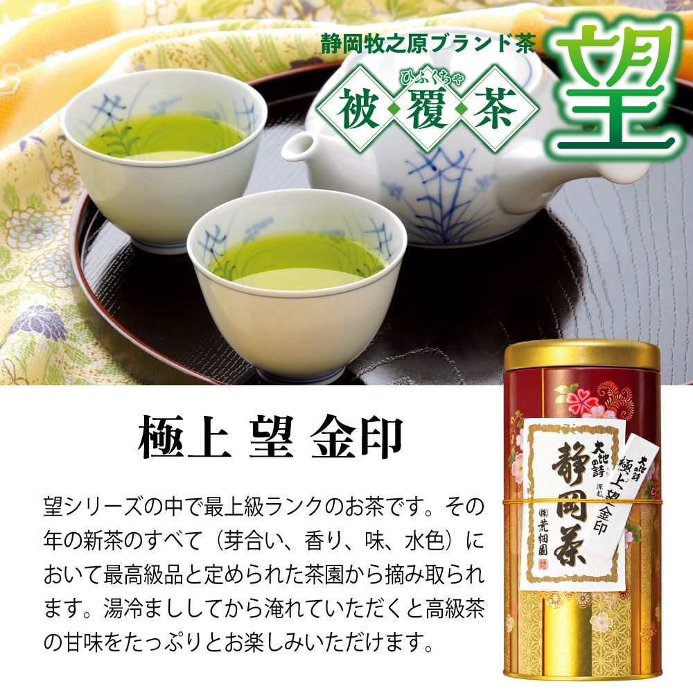 送料無料　極上 望 金印・初摘2本箱入　