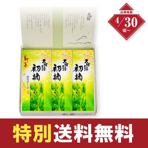 新茶 初摘100g入×3袋箱入 特別送料無料 ※出荷時期4/30頃〜　